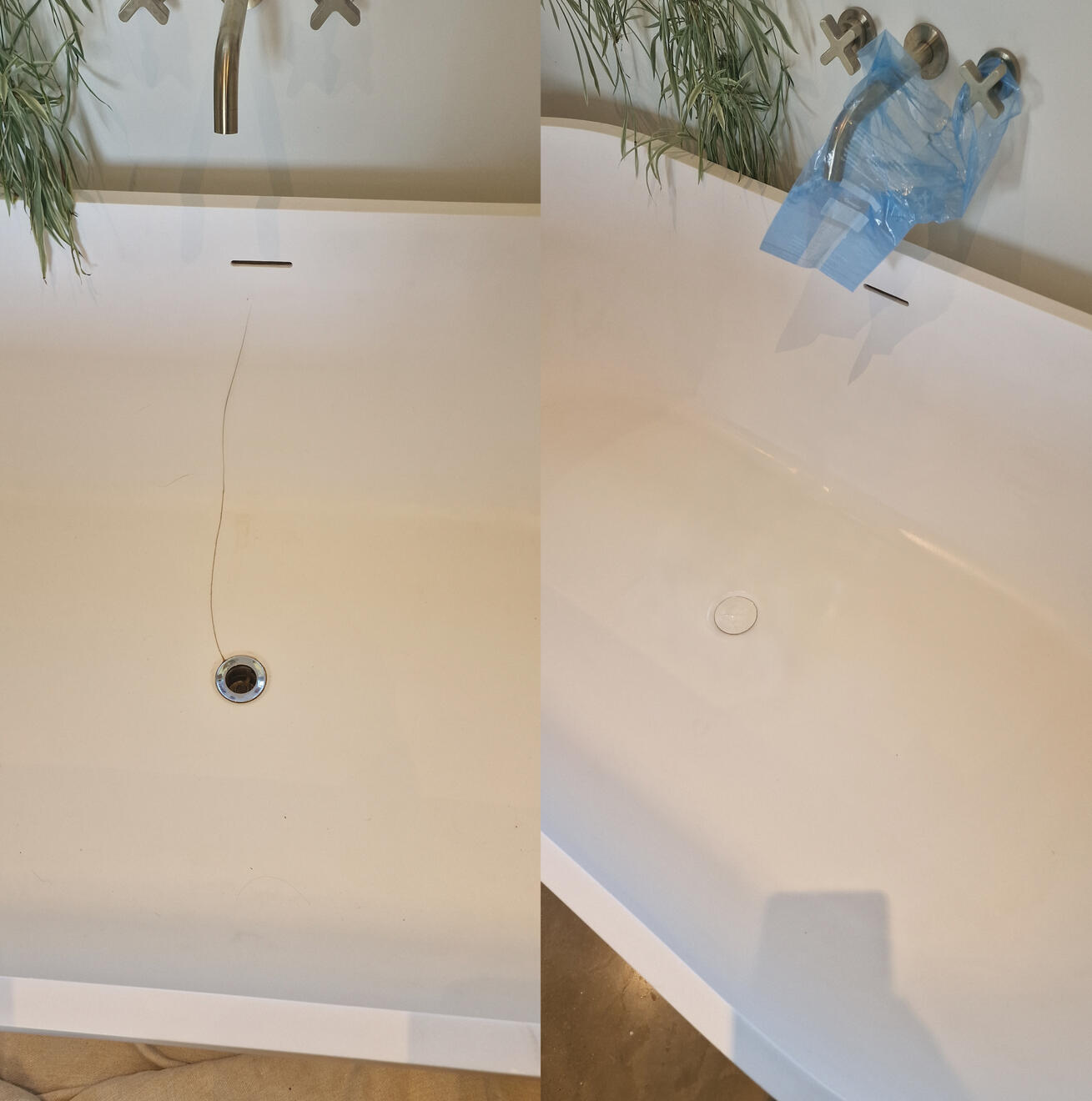 Reinforced stone resin bath crack repair in Weston-super-Mare